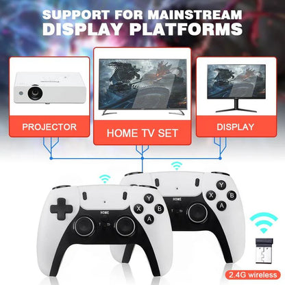 [Black Friday] Ntaanoo 2025 New Video Gamepad Console, 2.4G Dual Wireless Game Controller, Support 4K Game Graphics, over 42,000 Classic Retro Games, Best Christmas Gift for Boys!